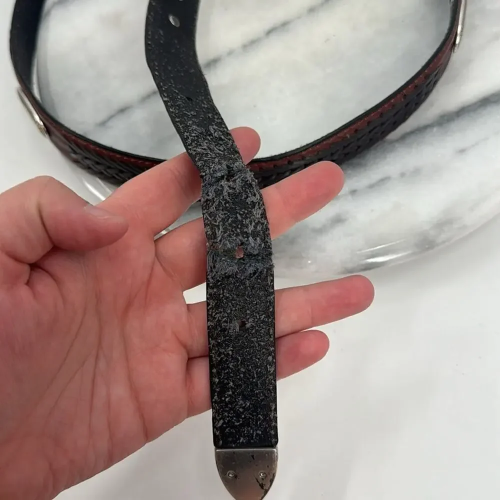 Fossil concho leather belt size 42